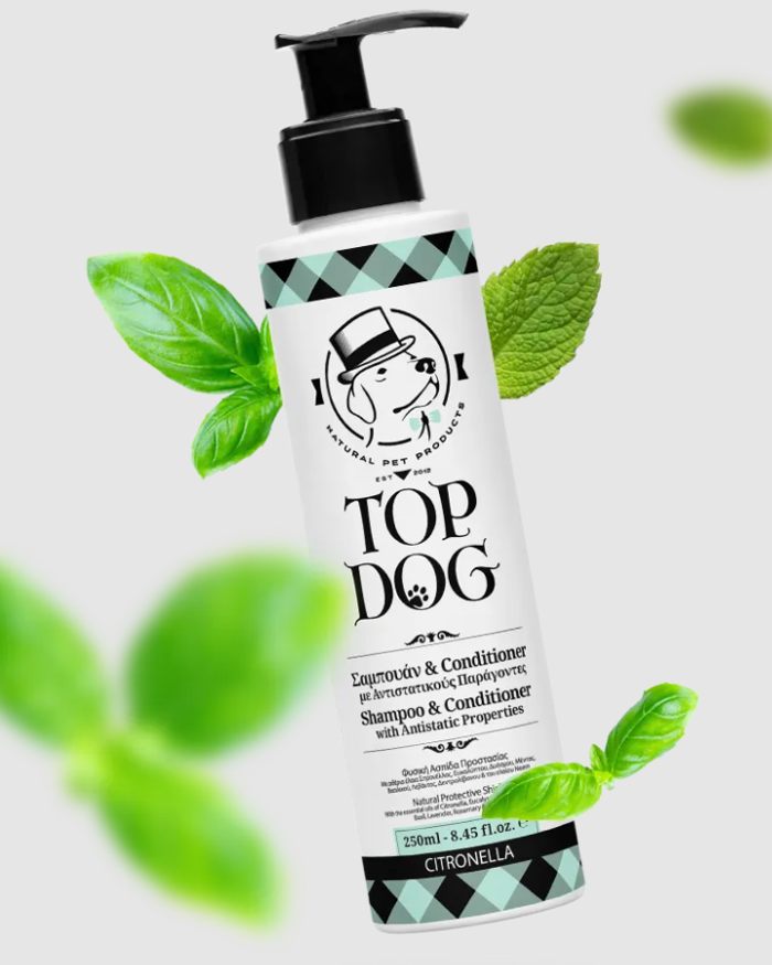 Top Dog Sampouan Skulou me Malaktiko kai Aroma Citronella 250ml